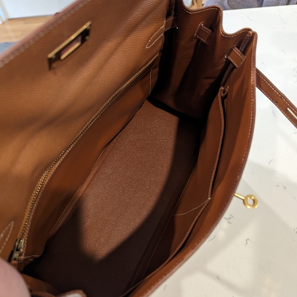 Hermes Kelly 35 Courchevel Gold on Gold - Picture 12 of 15